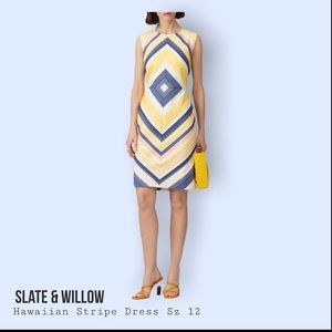 Slate & Willow Yellow and Blue Stripe Dress